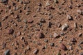 Black Gobi. Stony desert, black stones on the sand. Abstract natural background Royalty Free Stock Photo