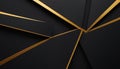 Black and gold abstract geometric background Royalty Free Stock Photo