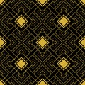 Luxury black and gold art deco patterns collection Royalty Free Stock Photo