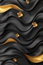 A black and gold background with roses on it, AI Royalty Free Stock Photo