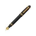 black with gold ballpoint icon