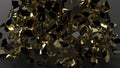 Black and gold box exploder Business concept slow motion 1000 fps