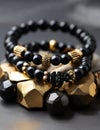 black and gold bracelet