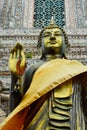 Black gold Buddha statue Royalty Free Stock Photo