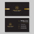 Black & gold business card template Royalty Free Stock Photo