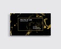 Black and gold business card template. Royalty Free Stock Photo