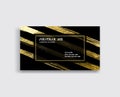 Black and Gold Business Card Template. Royalty Free Stock Photo