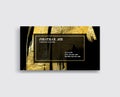 Black and Gold Business Card Template. Royalty Free Stock Photo