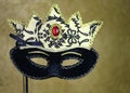 Black and gold carnival mask