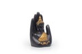 Black and gold ceramic stylish modern buddha statue for home decoration Royalty Free Stock Photo