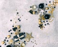 Black and gold Christmas decorations Royalty Free Stock Photo