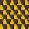 Black and gold decorative bricks - seamless background