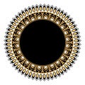 Black and gold decorative circular design
