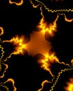 Black and Gold Fractal Royalty Free Stock Photo