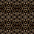 Black and gold islamic seamless pattern