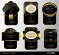 Black gold labels Royalty Free Stock Photo