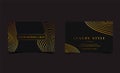 Black Gold Luxury business cards for VIP event. Elegant Greeting Card with Royal golden dots pattern. Banner or Royalty Free Stock Photo