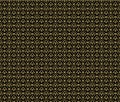 Black and gold luxury ornament seamless pattern. Traditional Turkish, Indian motifs. Great for fabric and textile, wallpaper,