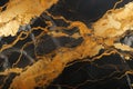 Black and gold marble background, place for text