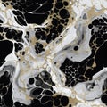 Slimy Marble: Organic Formations In Gold And Black
