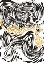 Black and Gold marble Paper