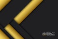 Black and gold modern material design, vector abstract widescreen