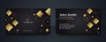 Black and gold premium luxury business card design. Professional templates business card. Elegant abstract card templates perfect Royalty Free Stock Photo