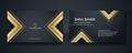 Black and gold premium luxury business card design. Professional templates business card. Elegant abstract card templates perfect Royalty Free Stock Photo