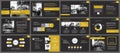 Black gold presentation templates and infographics elements back Royalty Free Stock Photo