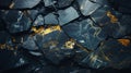 A black and gold rock background
