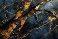 a black and gold rock with gold streaks