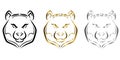 Line art of bear head. Good use for symbol, mascot, icon, avatar, tattoo, T Shirt design, logo or any design you want