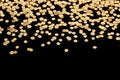 Black and Gold Sparkle Glitter background. Holiday, Christmas, Valentines, Beauty and Nails abstract texture Royalty Free Stock Photo