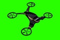 Black and gold style flying car isolated on green background. Future, premium cars, luxury style, VIP, auto industry. 3D