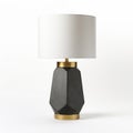 Black And Gold Vray Style Lamp On White Surface