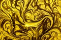 Black, gold and white marbling background. Unique artwork texture. Marble pattern imitation. Stock illustration. Royalty Free Stock Photo