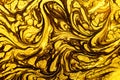 Black, gold and white marbling background. Unique artwork texture. Marble pattern imitation. Stock illustration. Royalty Free Stock Photo