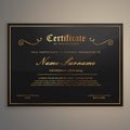 black and golden certificate of appriciation