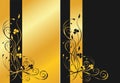 Black and golden floral backgrounds