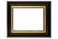 Black Golden mockup canvas frame isolated on white background Royalty Free Stock Photo