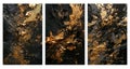 black and golden muted color paint with gold texture, shiny grunge texture, textured, bright. wall canvas art