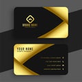 Black and golden royal business visiting card template