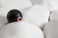 Black golf ball and red heart Royalty Free Stock Photo