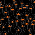 Black goose pattern seamless. Domestic waterfowl background. vector texture