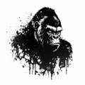Black gorilla logo Royalty Free Stock Photo