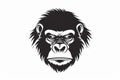 Black gorilla logo on white background Royalty Free Stock Photo