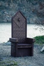 Black gothic throne Royalty Free Stock Photo