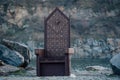 Black gothic throne Royalty Free Stock Photo