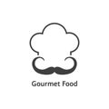 Black gourmet food logo