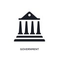 black government isolated vector icon. simple element illustration from united states of america concept vector icons. government